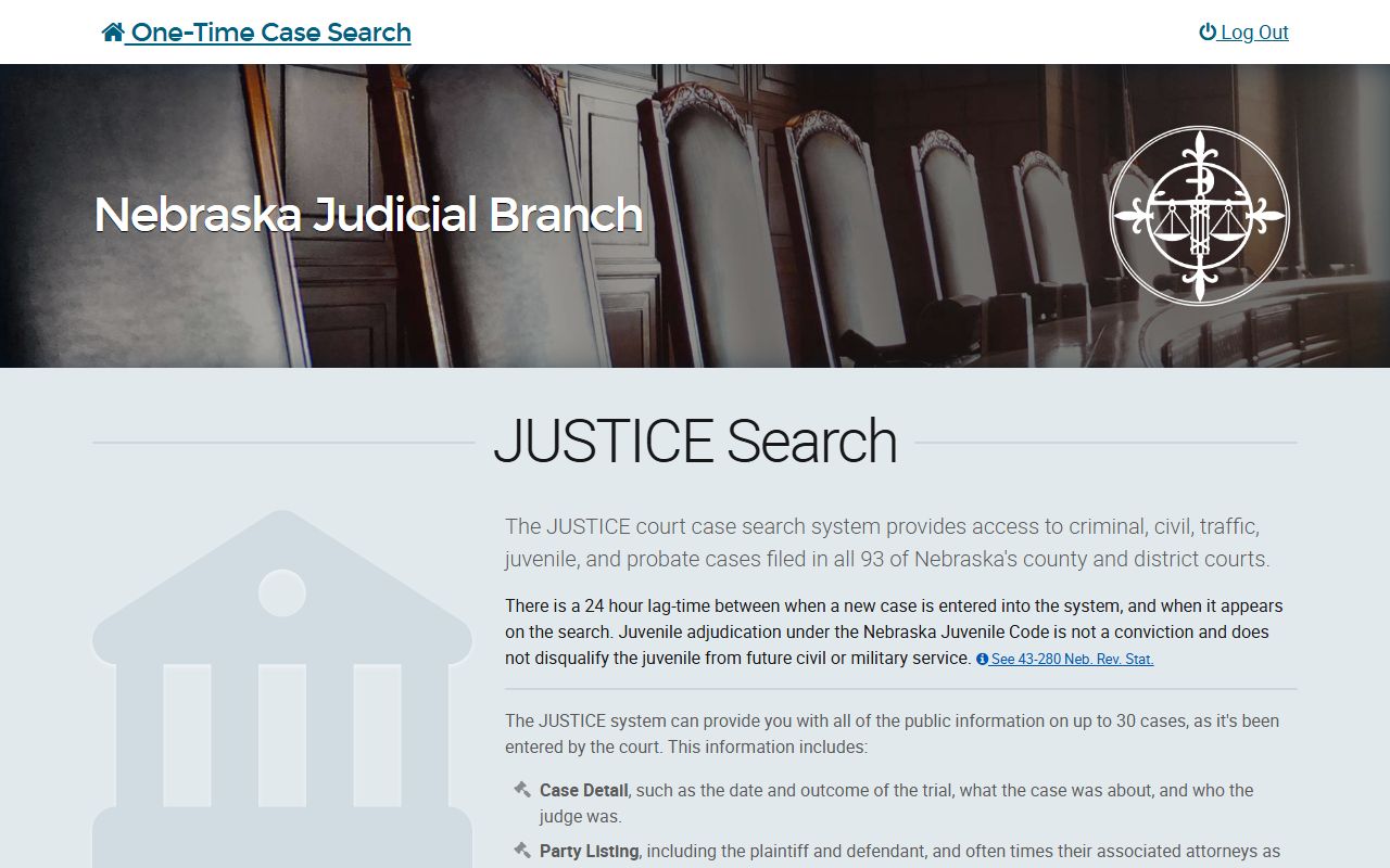 Johnson County court records after jail arrest JUSTICE one-time search